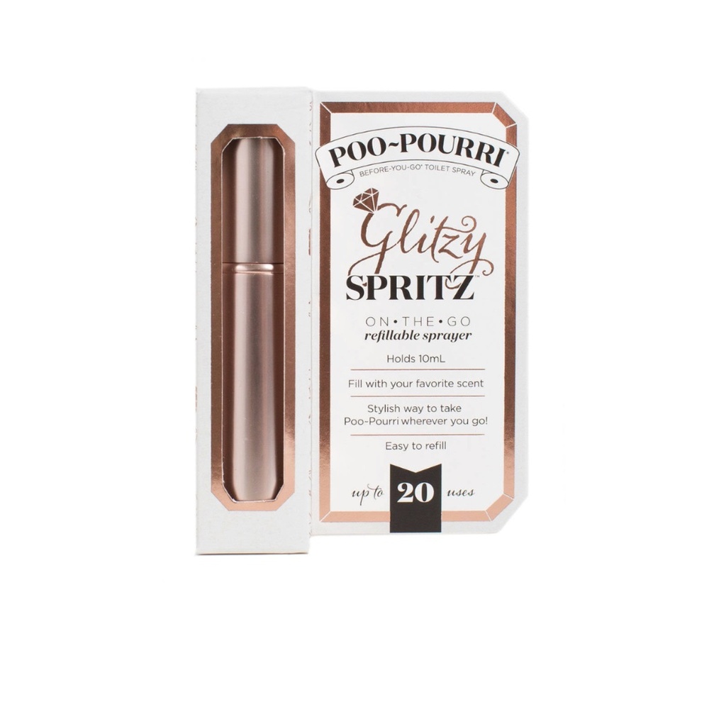 NEW POO-POURRI-GLITZY SPRITZ REFILLABLE SPRAYER - GOLD